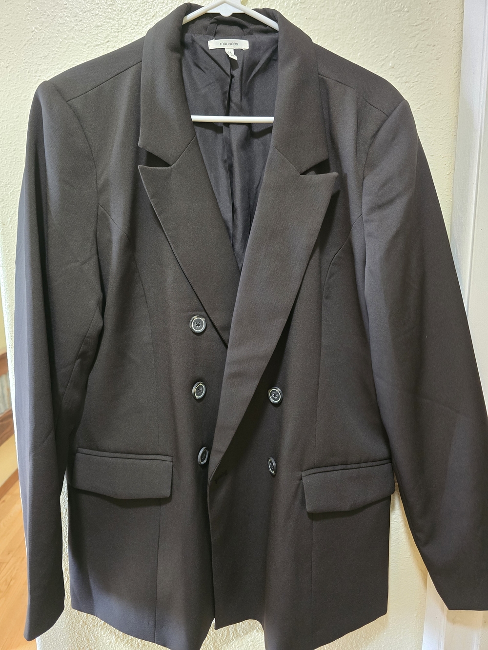 Maurices Women's Double-Breasted Dark Green Blazer